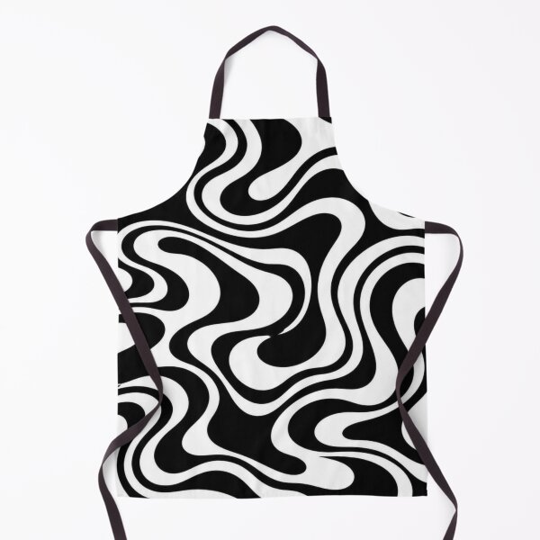Item preview, Abstract seamless pattern with bold black and white wavy lines, trendy retro psychedelic liquid background designed and sold by Juli21794.