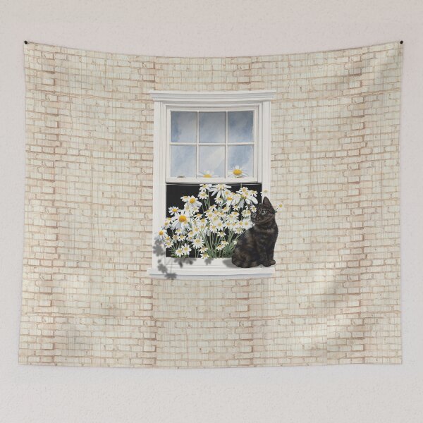 Item preview, Cat on a windowsill designed and sold by Zestypickles.