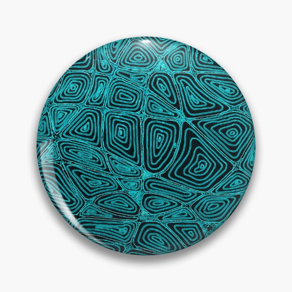 Item preview, Neon Aqua Dark Fingerprint Tangle designed and sold by Honeybee Cameron.