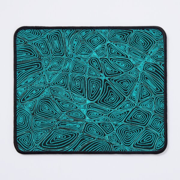 Item preview, Neon Aqua Dark Fingerprint Tangle designed and sold by Honeybee Cameron.