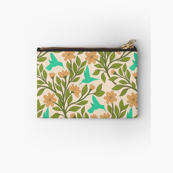 Item preview, Pale turquoise hummingbirds on pale tan designed and sold by MarySchwindt.