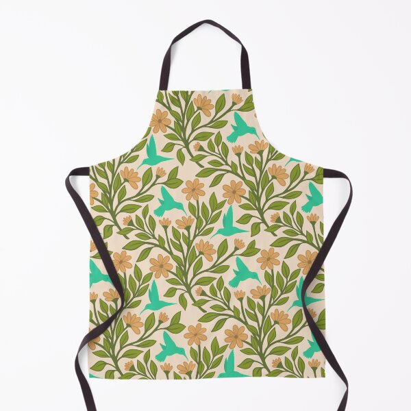 Item preview, Pale turquoise hummingbirds on pale tan designed and sold by MarySchwindt.