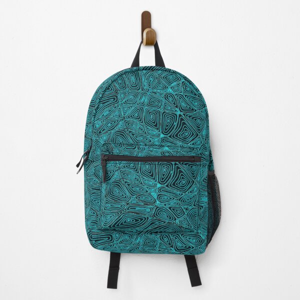 Item preview, Neon Aqua Dark Fingerprint Tangle designed and sold by Honeybee Cameron.