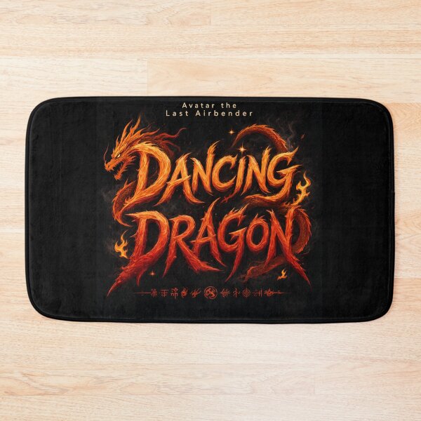 Item preview, Avatar The Last Airbender - Dancing Dragon Fiery Typography Art designed and sold by OM-Designer06.