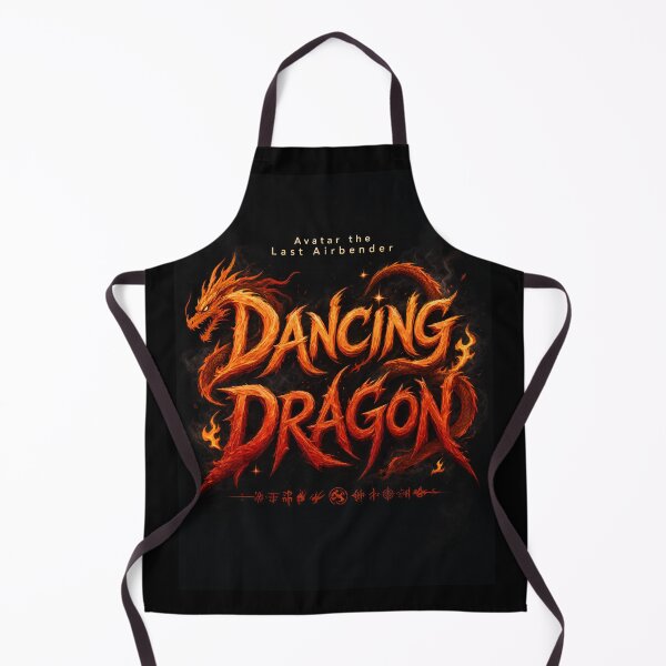 Item preview, Avatar The Last Airbender - Dancing Dragon Fiery Typography Art designed and sold by OM-Designer06.