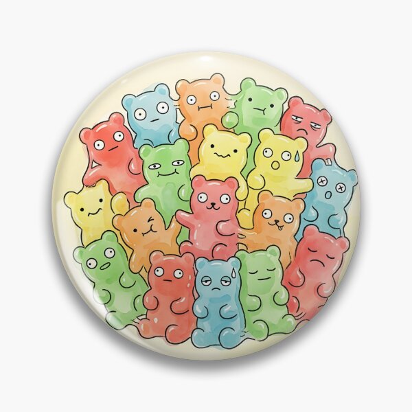 Item preview, Cute Gummy Bears Pile Kawaii Candy Illustration designed and sold by DuckOddity.