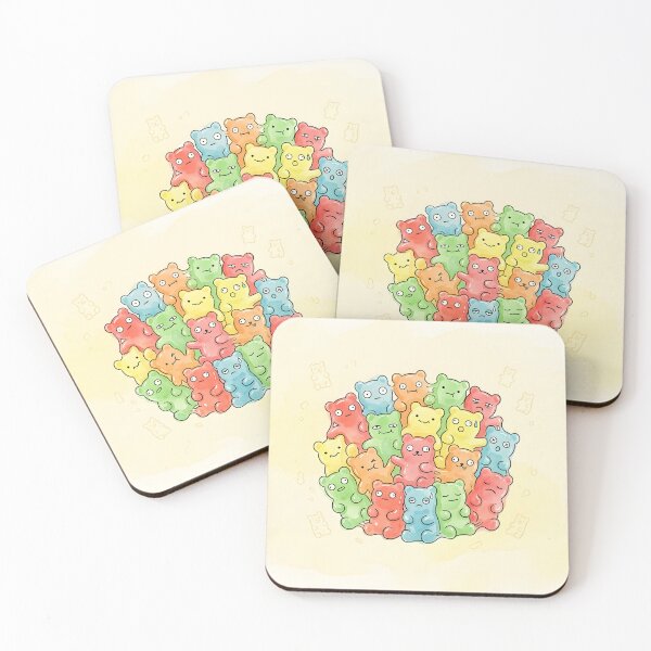 Item preview, Cute Gummy Bears Pile Kawaii Candy Illustration designed and sold by DuckOddity.