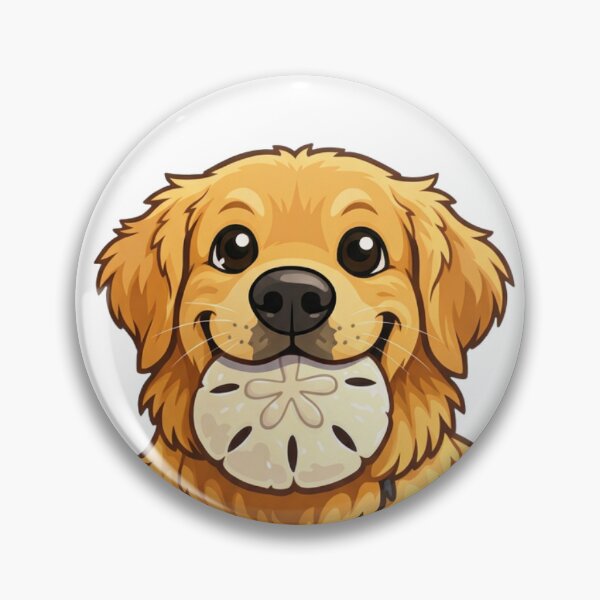 Item preview, Golden Retriever holding a Sanddollar designed and sold by HaleynBleu.
