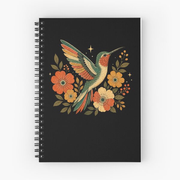 Item preview, Retro Hummingbird Floral Vintage Botanical Garden Bird designed and sold by Moizento.