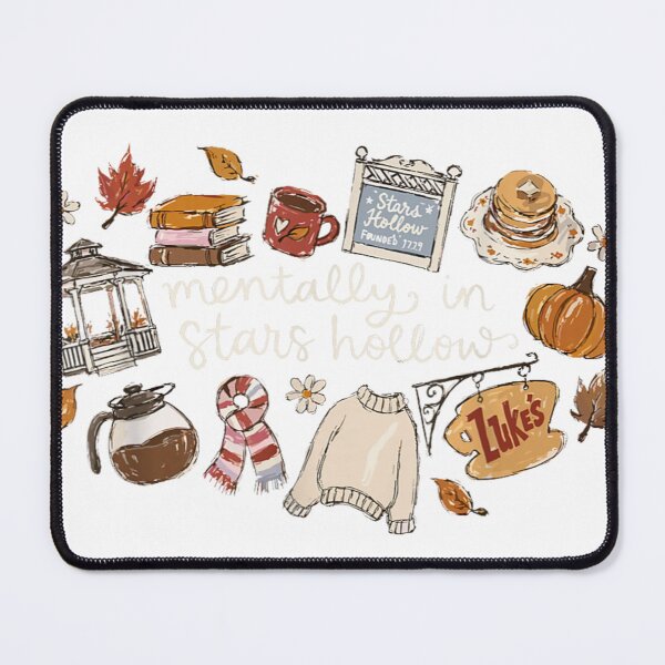 Item preview, Mentally In Stars Hollow – Cozy Autumn Coffee Town designed and sold by Pixele.