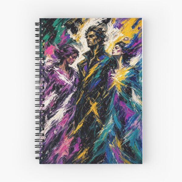 Item preview, Vibrant Multi-Color Expressionist Trio – Man and Two Women in Bold Palette designed and sold by MFMart.