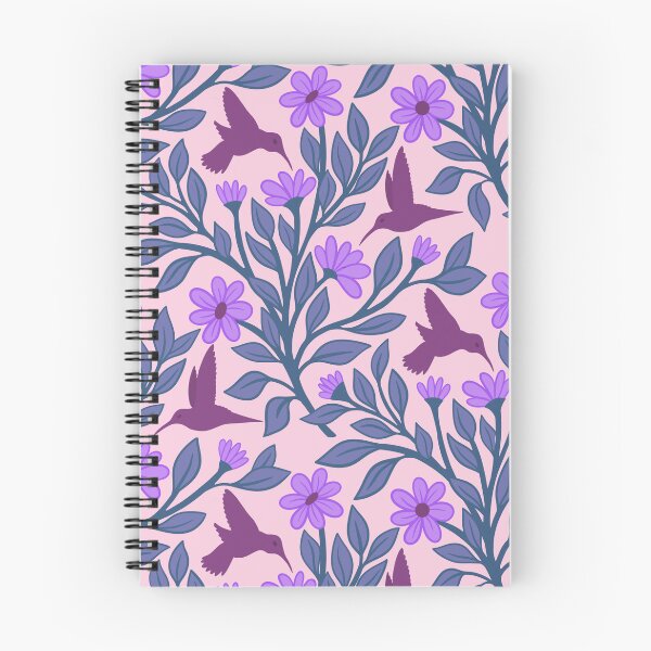 Item preview, Purple hummingbirds on pale pink designed and sold by MarySchwindt.