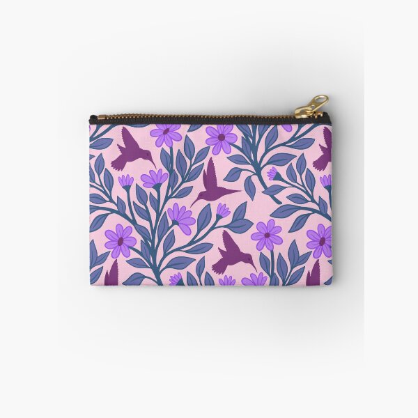 Item preview, Purple hummingbirds on pale pink designed and sold by MarySchwindt.