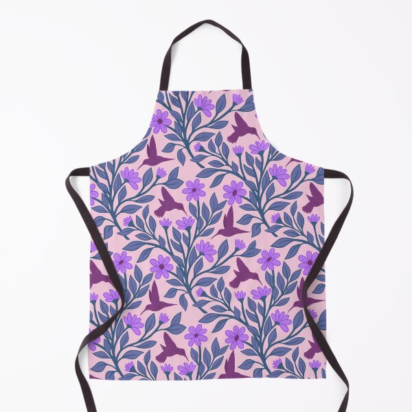 Item preview, Purple hummingbirds on pale pink designed and sold by MarySchwindt.