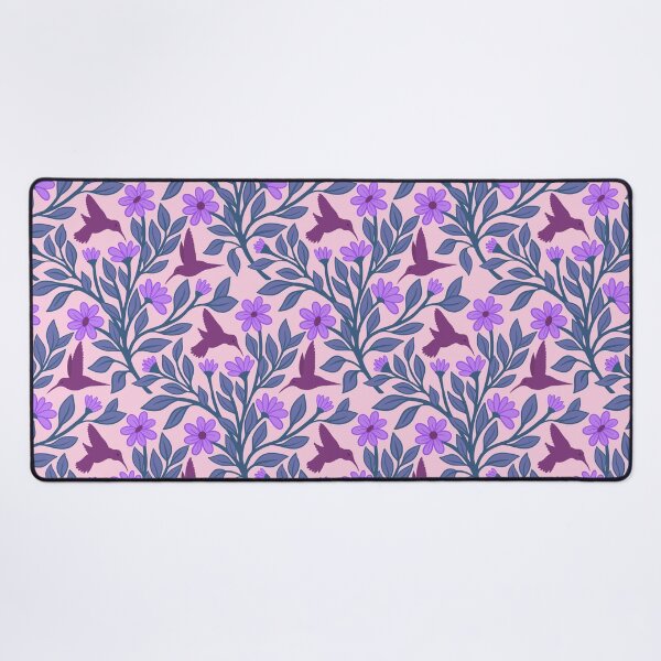 Item preview, Purple hummingbirds on pale pink designed and sold by MarySchwindt.