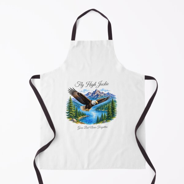 Item preview, Fly High Jackie – Soaring Bald Eagle Mountain Lake Art designed and sold by Pixele.