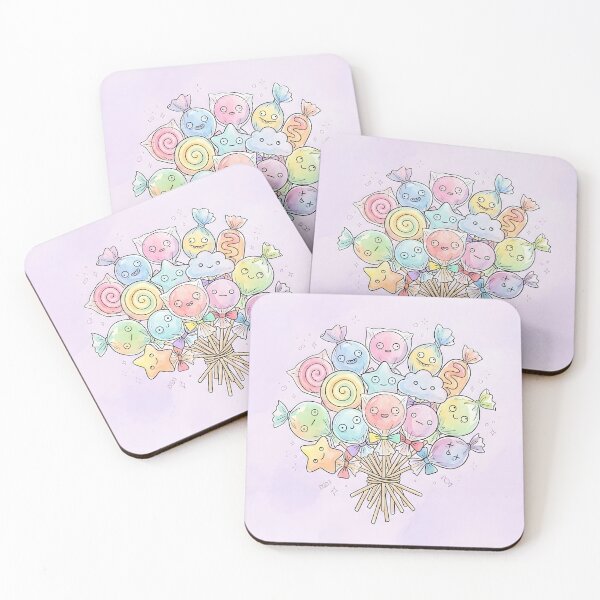 Item preview, Cute Wrapped Lollipops Pile Kawaii Candy Art designed and sold by DuckOddity.