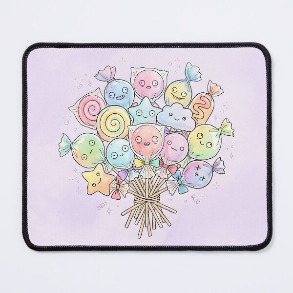 Item preview, Cute Wrapped Lollipops Pile Kawaii Candy Art designed and sold by DuckOddity.