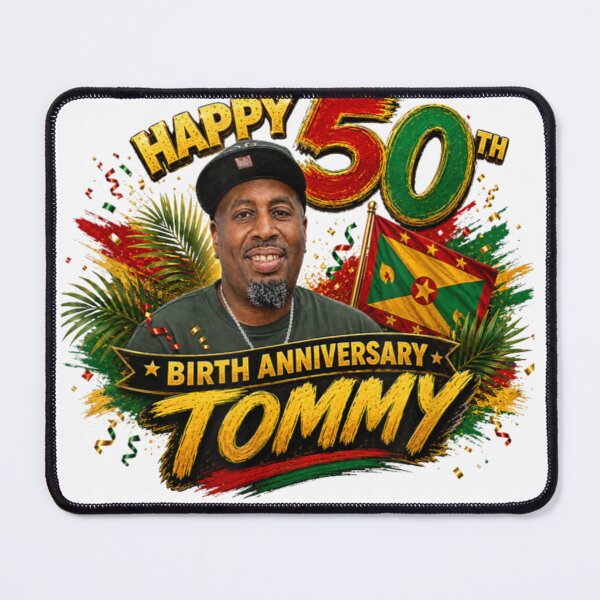 Item preview, Happy 50th Tommy – Personalized Grenada Anniversary Art designed and sold by Pixele.