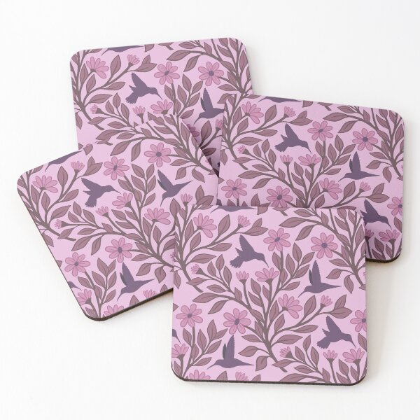 Item preview, Grape colored hummingbirds on pale lavender designed and sold by MarySchwindt.