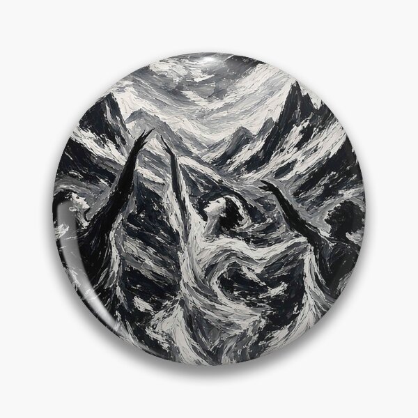Item preview, Monochrome Expressionist Dance – Joyful Figures Under Swirling Sun in Black and White designed and sold by MFMart.