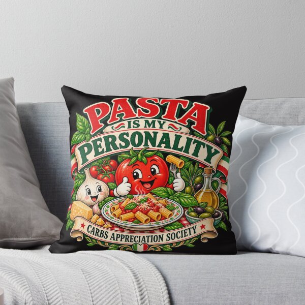 Item preview, Pasta Is My Personality – Funny Italian Food Lover Retro Badge designed and sold by Emoji Emblems.