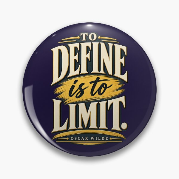 Item preview, To Define Is To Limit Oscar Wilde Quote Vintage Gold Typography designed and sold by QCena.