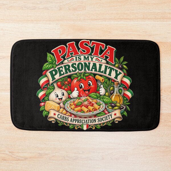 Item preview, Pasta Is My Personality – Funny Italian Food Lover Retro Badge designed and sold by Emoji Emblems.
