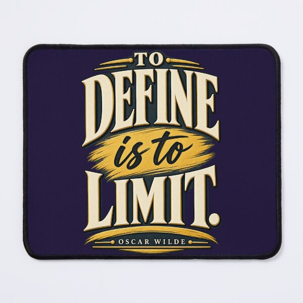 Item preview, To Define Is To Limit Oscar Wilde Quote Vintage Gold Typography designed and sold by QCena.