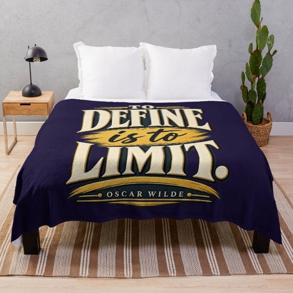 Item preview, To Define Is To Limit Oscar Wilde Quote Vintage Gold Typography designed and sold by QCena.
