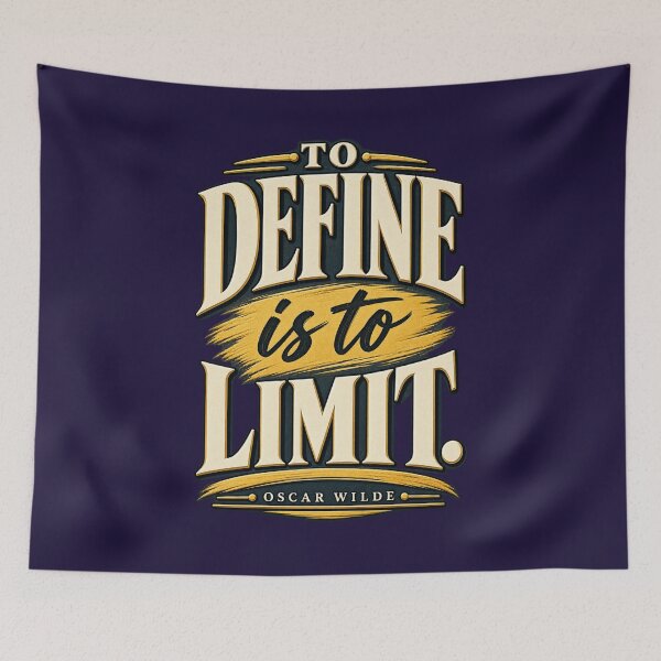 Item preview, To Define Is To Limit Oscar Wilde Quote Vintage Gold Typography designed and sold by QCena.