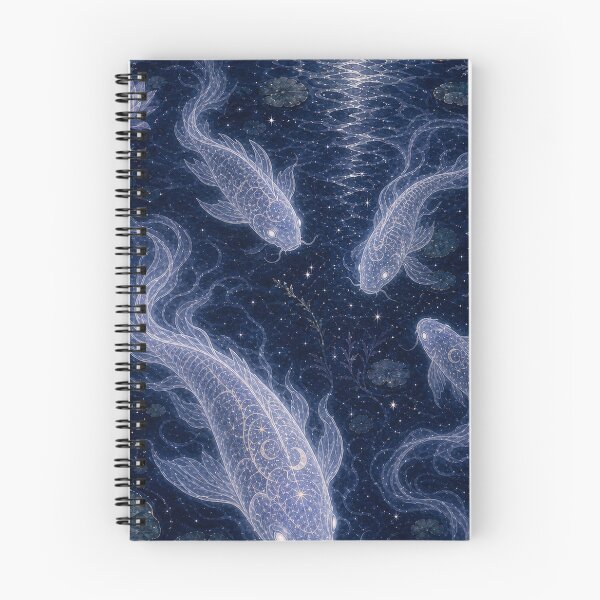 Item preview, Celestial Spirit Koi Midnight Lotus Pond designed and sold by PixelPanduh.
