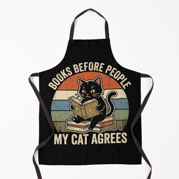Item preview, Funny Book Lover Cat – Books Before People Vintage Reading Design designed and sold by TeeStyle.mr.