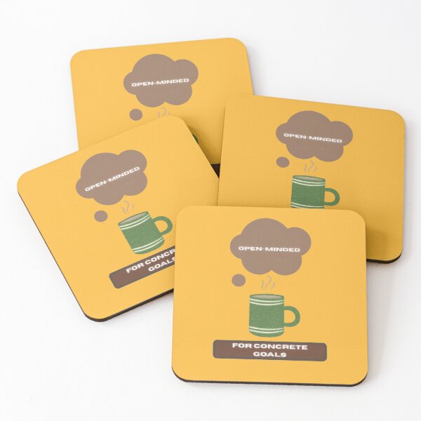 Item preview, Open Minded for Concrete Goals Entrepreneur Motivation Quote designed and sold by WealthVector.