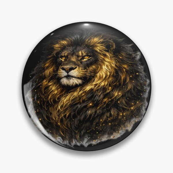 Item preview, Black & Gold Lion – Majestic King of the Wild designed and sold by TroviTutto.