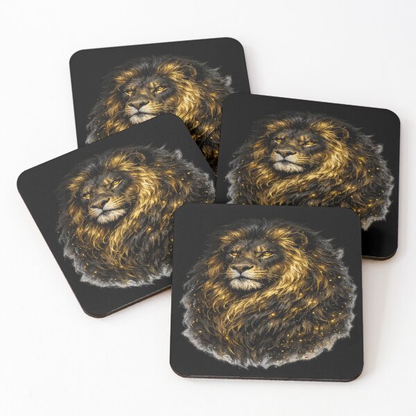 Item preview, Black & Gold Lion – Majestic King of the Wild designed and sold by TroviTutto.