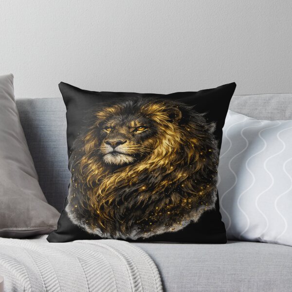 Item preview, Black & Gold Lion – Majestic King of the Wild designed and sold by TroviTutto.