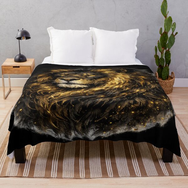 Item preview, Black & Gold Lion – Majestic King of the Wild designed and sold by TroviTutto.