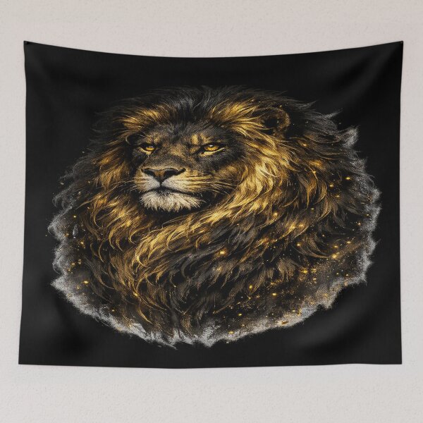 Item preview, Black & Gold Lion – Majestic King of the Wild designed and sold by TroviTutto.