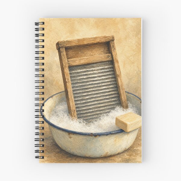 Item preview, Washboard and Suds Basin Watercolour designed and sold by GoldenHourWalls.