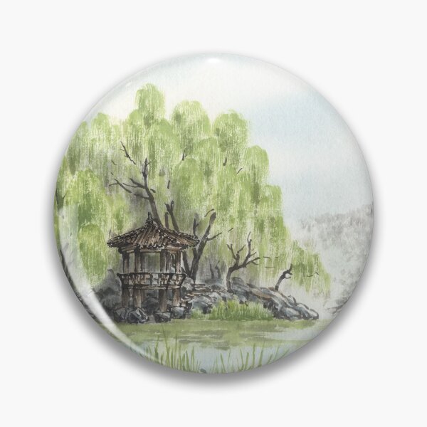 Item preview, March 12th birthday flower Weeping Willow Landscape designed and sold by 366birthflower.