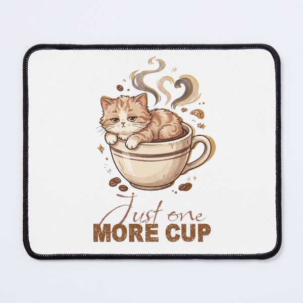 Item preview, Just One More Cup — Grumpy Cat in Coffee Funny Gift designed and sold by ShootingStarST.