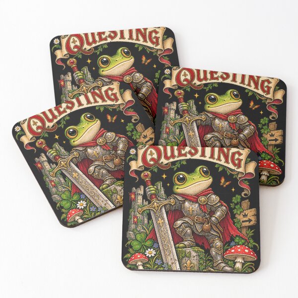 Item preview, Frog Knight “Small But Questing” – Cute Medieval Fantasy RPG Art designed and sold by Emoji Emblems.