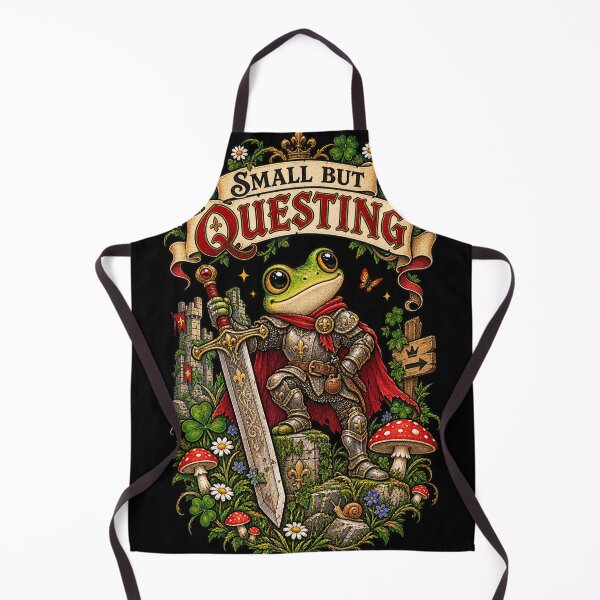 Item preview, Frog Knight “Small But Questing” – Cute Medieval Fantasy RPG Art designed and sold by Emoji Emblems.
