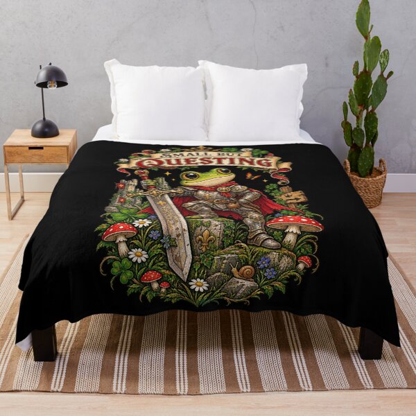 Item preview, Frog Knight “Small But Questing” – Cute Medieval Fantasy RPG Art designed and sold by Emoji Emblems.
