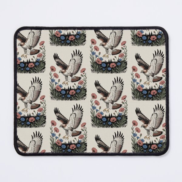 Item preview, Hawk in Flight Wildflower Meadow Art designed and sold by NuvoraNest.