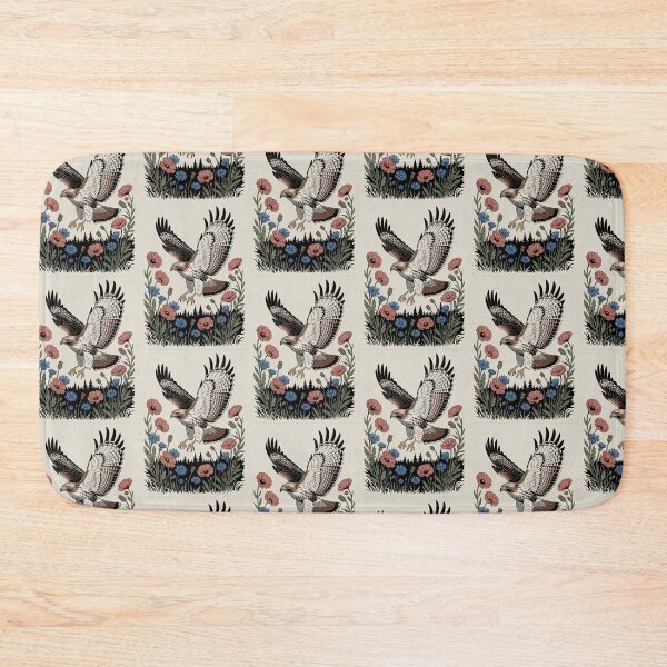 Item preview, Hawk in Flight Wildflower Meadow Art designed and sold by NuvoraNest.
