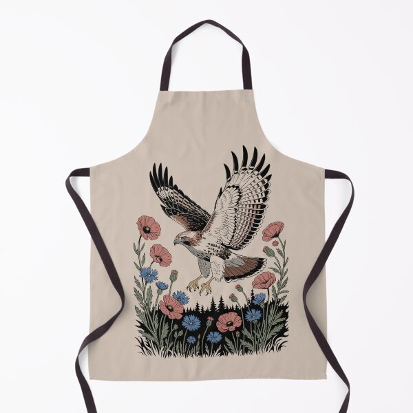 Item preview, Hawk in Flight Wildflower Meadow Art designed and sold by NuvoraNest.