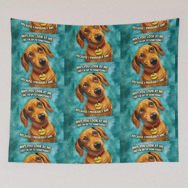 Item preview, “Naughty Dachshund – Funny Dog Quote Art for Pet Lovers designed and sold by Psycho-Crazy.