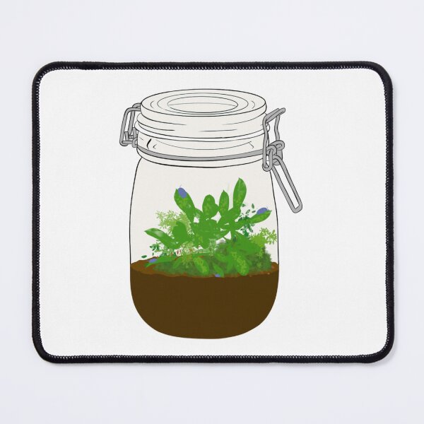Item preview, Cute Terrarium Jar Plant Pill Bug Isopod Art designed and sold by The Soapiest Goat.